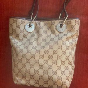 GUCCI GG Canvas Small Eclipse Tote